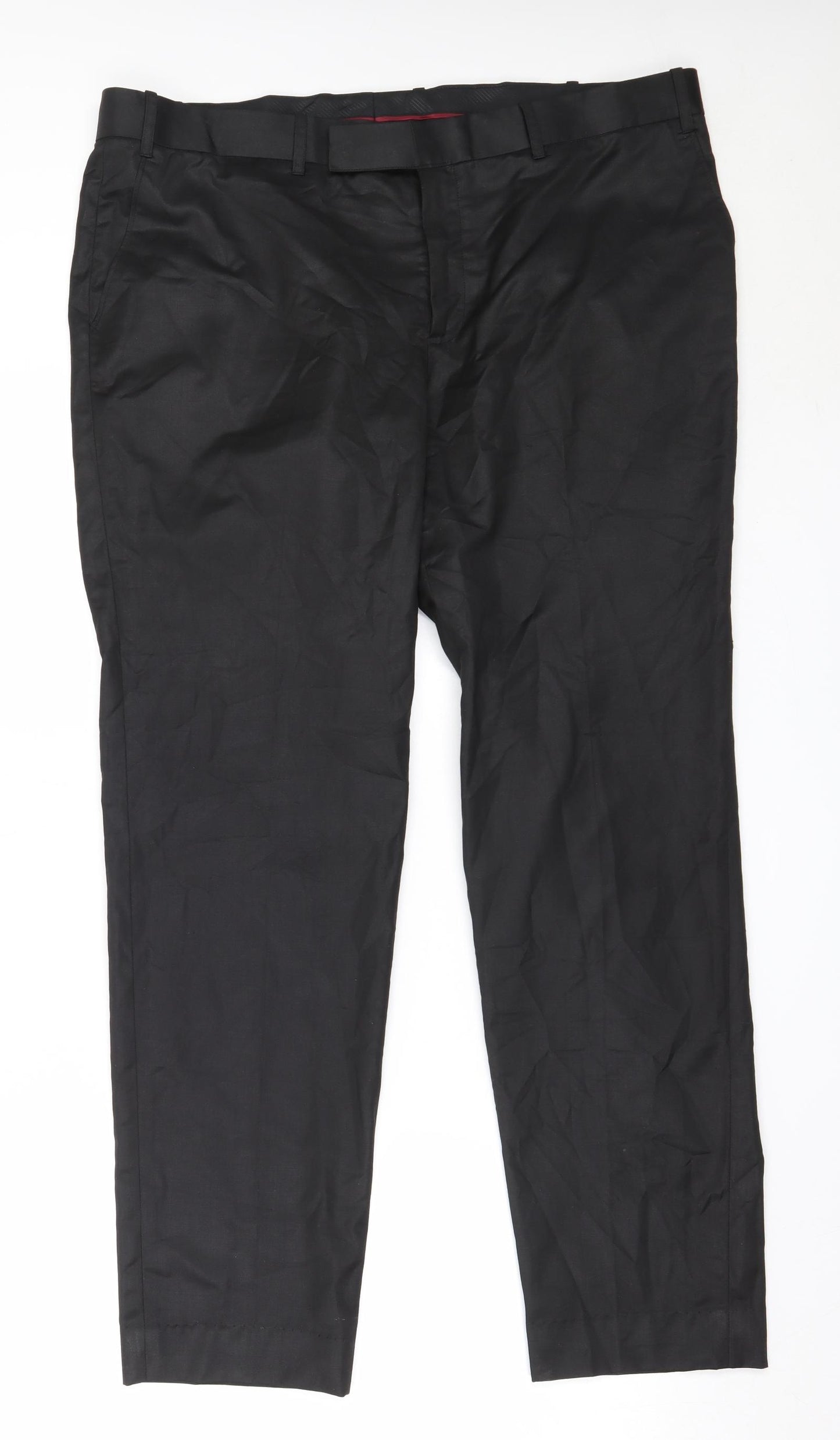 Preworn Mens Grey  Polyester Trousers  Size 40 in L31 in Regular