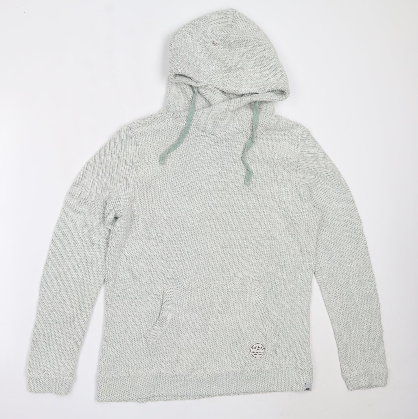 Animal Womens Green  Cotton Pullover Hoodie Size 14