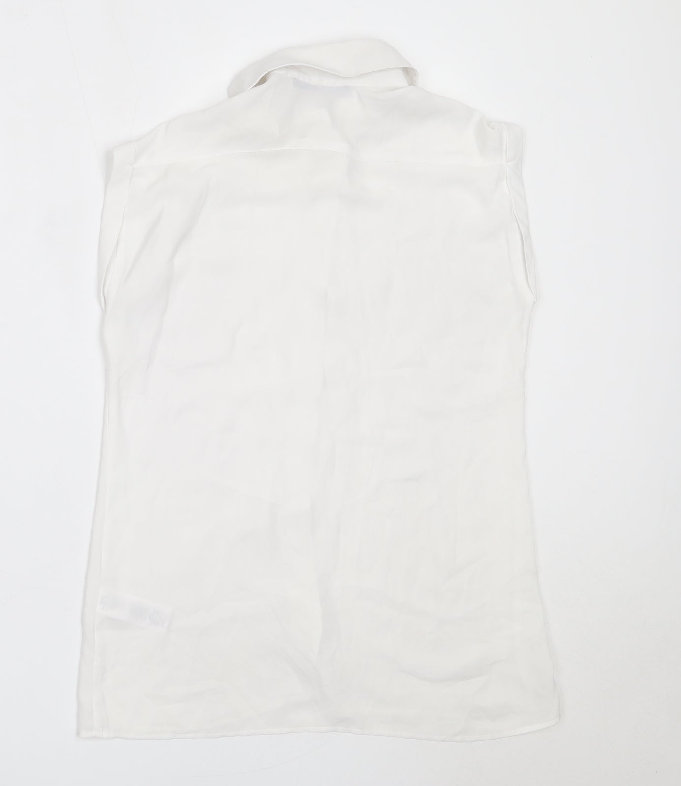 Atmosphere Womens Ivory  Polyester Basic Button-Up Size 6 Collared
