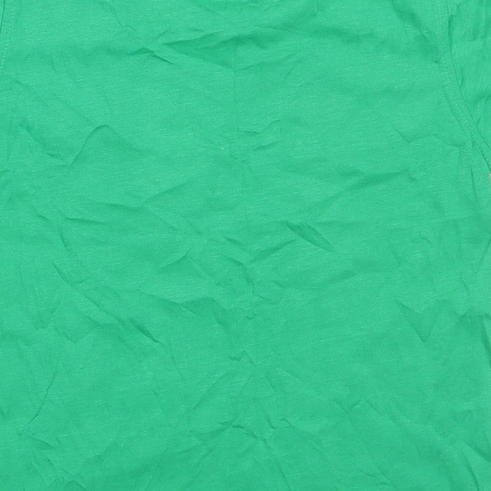 Gr8 Kids Boys Green  Cotton Basic T-Shirt Size 5-6 Years Roll Neck