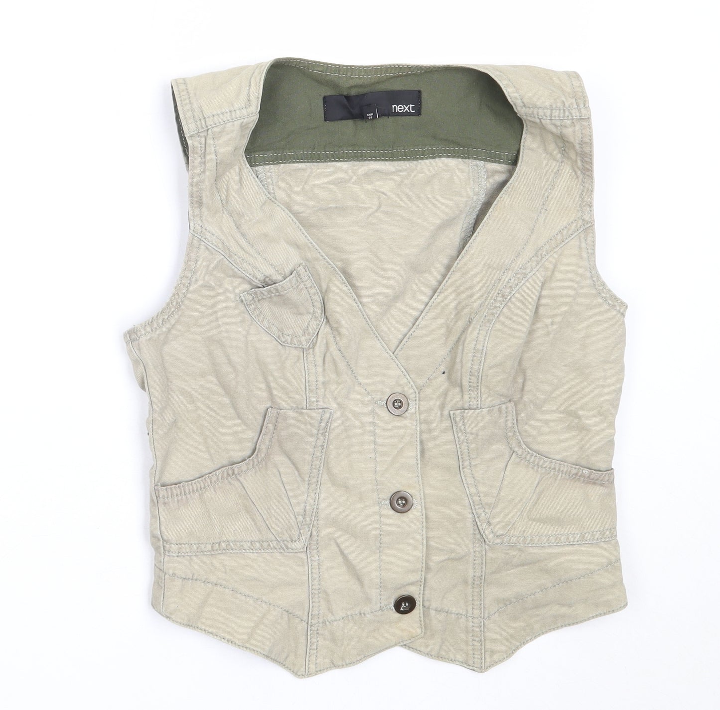 NEXT Womens Green   Jacket Waistcoat Size 10