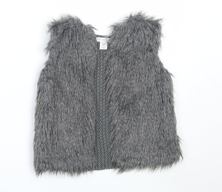 Primark Girls Grey   Gilet Coat Size 3-4 Years