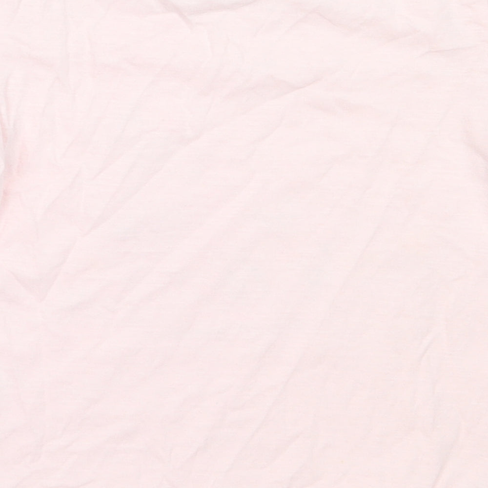 Matalan Girls Pink  Cotton Basic T-Shirt Size 3-4 Years Round Neck