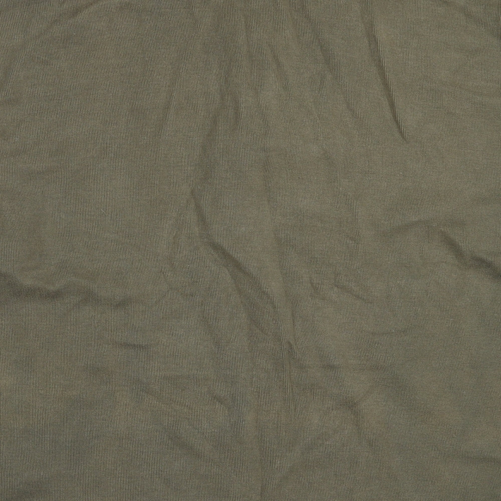 Preworn Mens Green  Cotton Henley Sweatshirt Size 4XL
