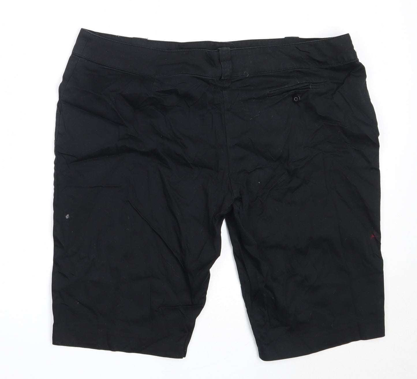 F&F Womens Black  Cotton Bermuda Shorts Size 20  Regular