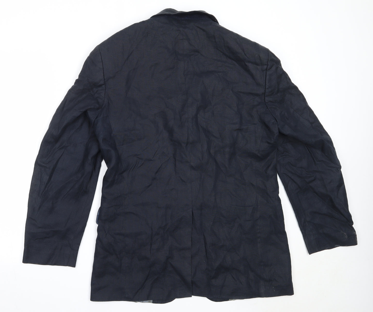 Code Mens Blue  Linen Jacket Blazer Size 40