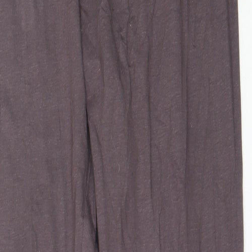 Missguided Womens Brown Solid Cotton Capri Pyjama Pants Size 8
