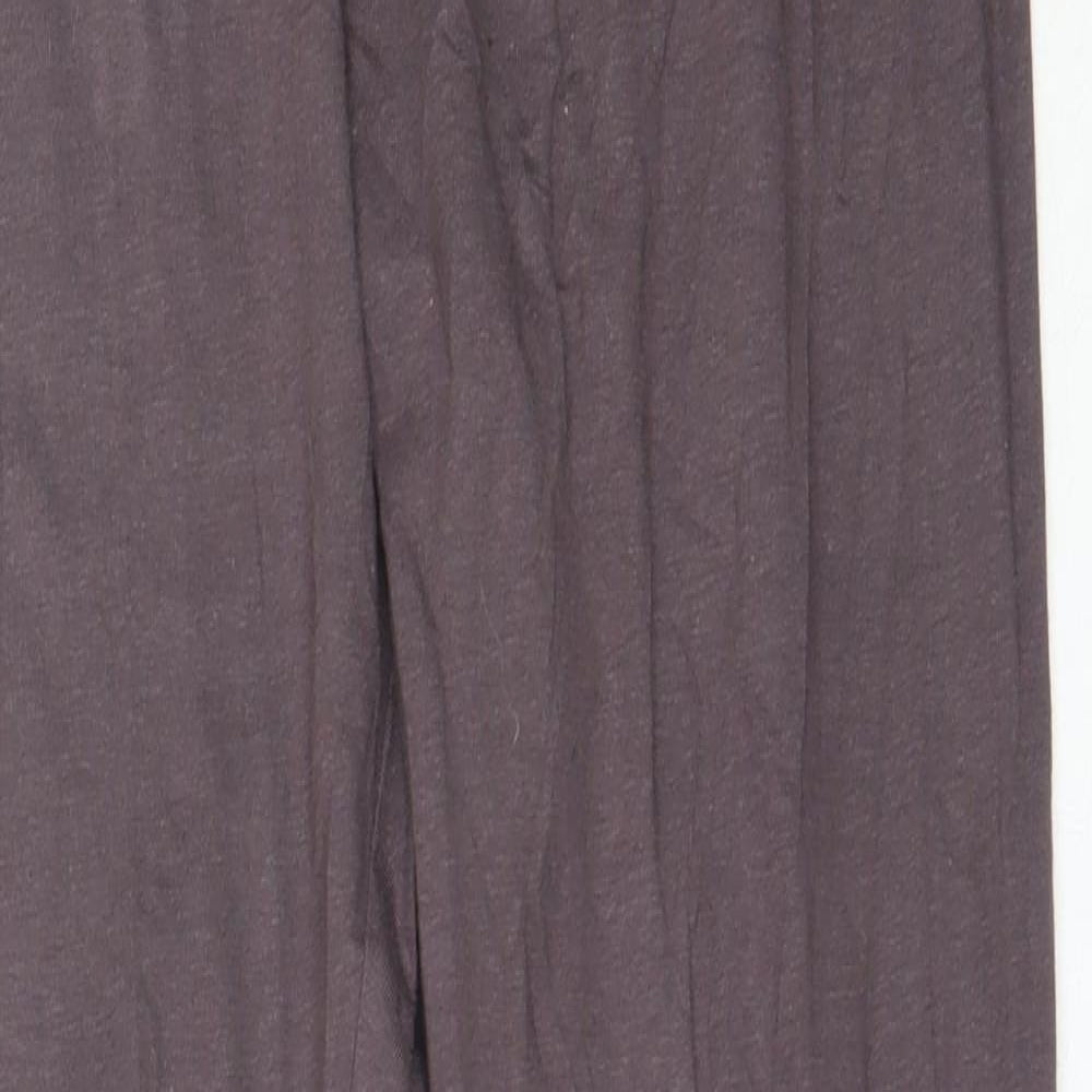 Missguided Womens Brown Solid Cotton Capri Pyjama Pants Size 8