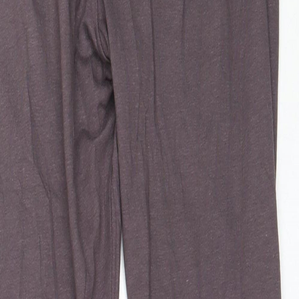 Missguided Womens Brown Solid Cotton Capri Pyjama Pants Size 8
