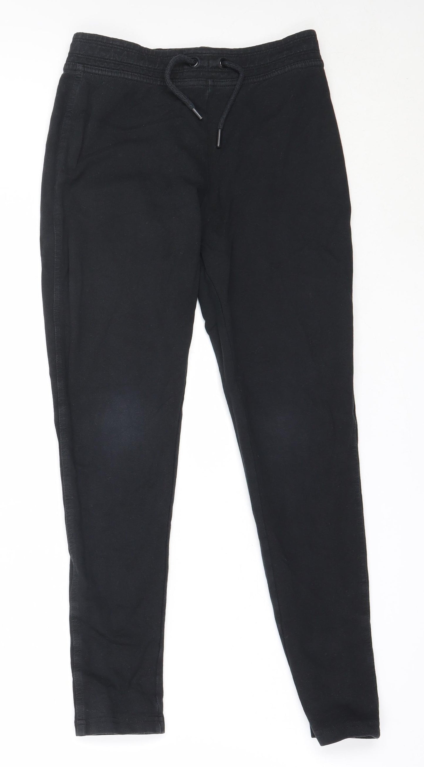 Primark Girls Black  Cotton Sweatpants Trousers Size 11-12 Years  Regular