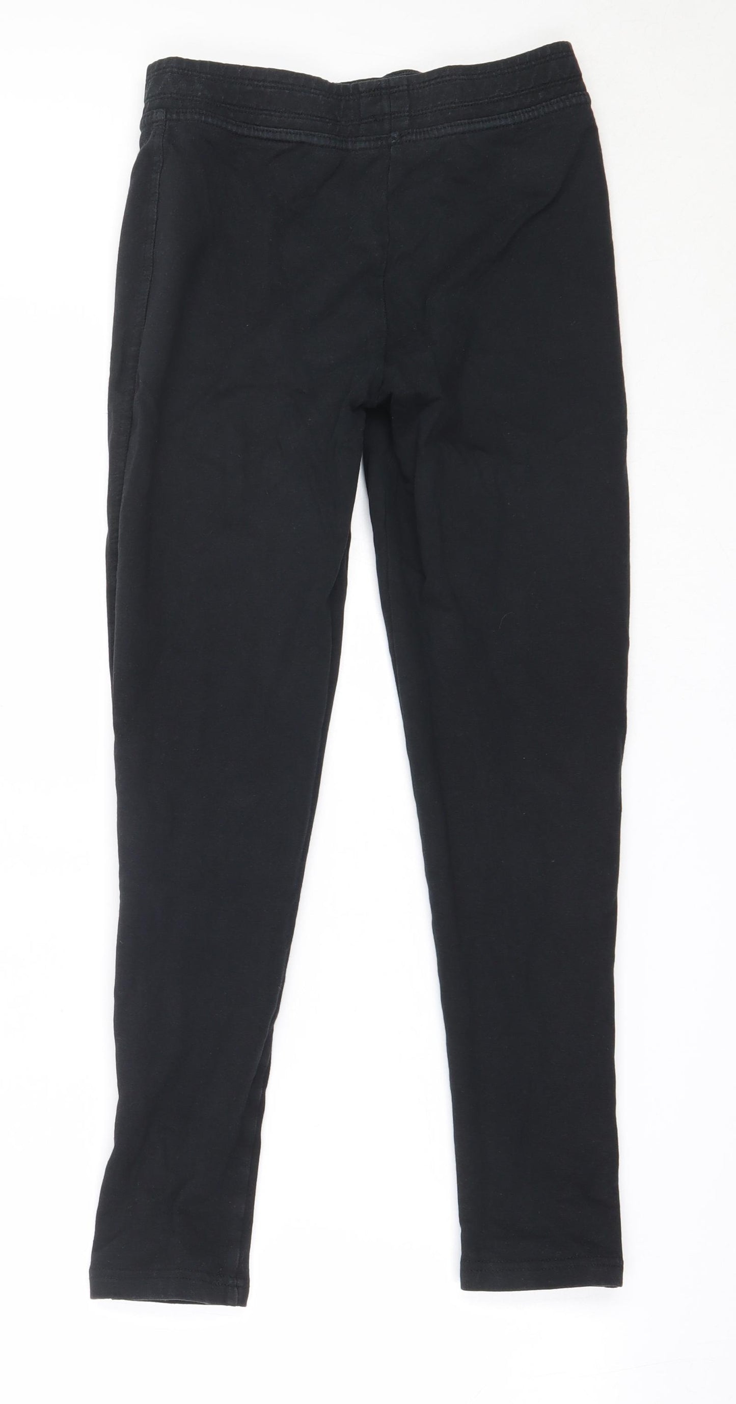 Primark Girls Black  Cotton Sweatpants Trousers Size 11-12 Years  Regular
