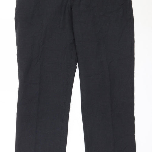 Dimensions Mens Black  Polyester Trousers  Size 34 in L31 in Regular