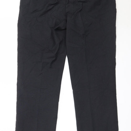 Dimensions Mens Black  Polyester Trousers  Size 34 in L31 in Regular