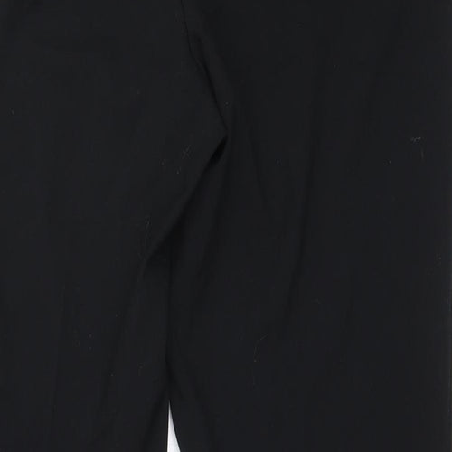 Marks and Spencer Womens Black  Polyester Trousers  Size 12 L28.5 in Regular