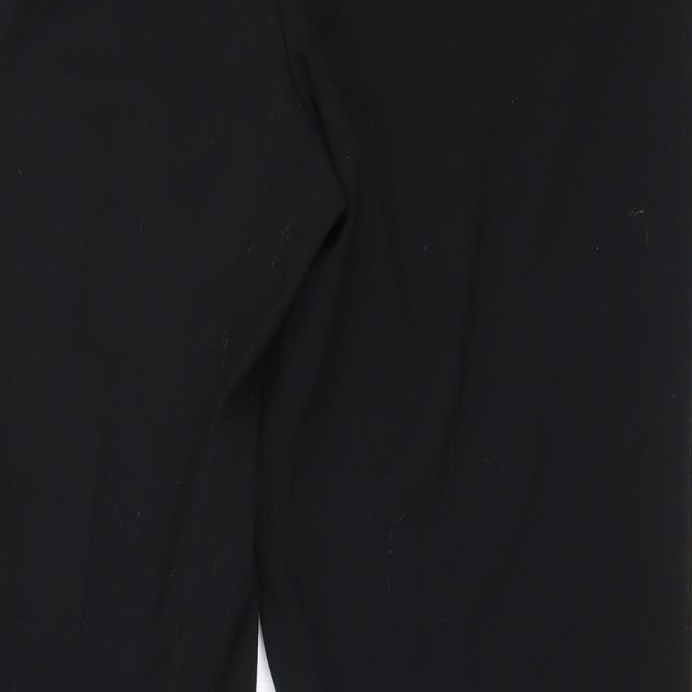 Marks and Spencer Womens Black  Polyester Trousers  Size 12 L28.5 in Regular