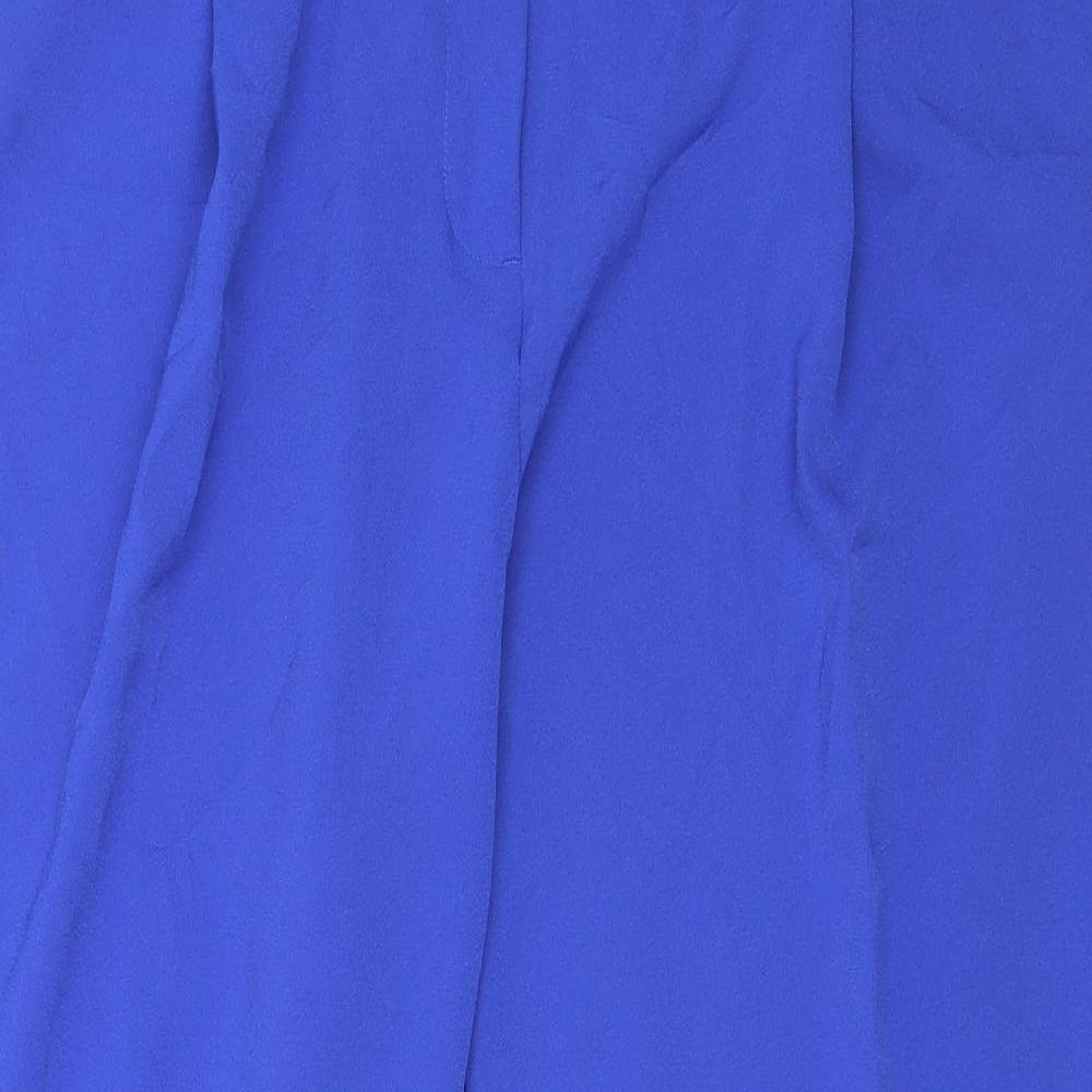 Marks and Spencer Womens Blue  Polyester Trousers  Size 18 L25.5 in Regular