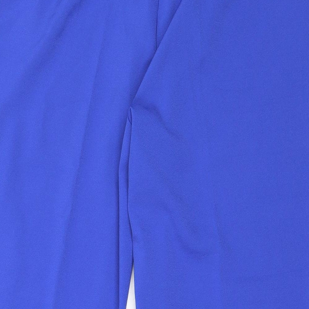 Marks and Spencer Womens Blue  Polyester Trousers  Size 18 L25.5 in Regular