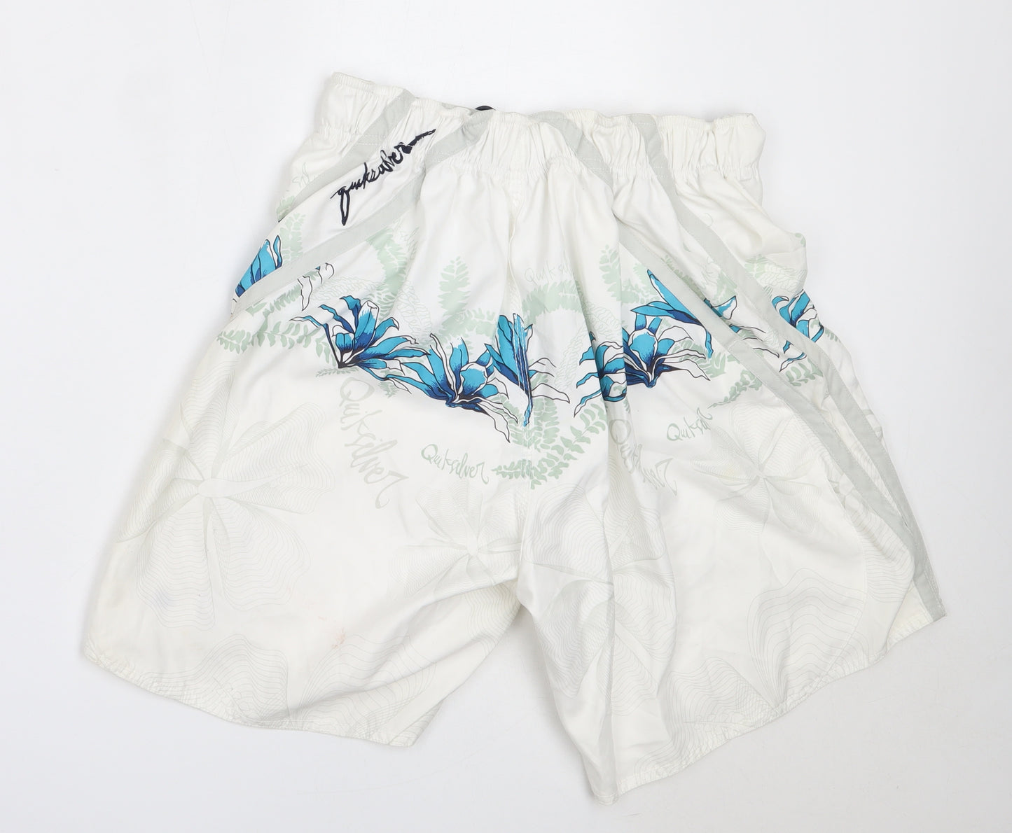 Quiksilver Mens Ivory  Polyester Bermuda Shorts Size M  Regular  - swim shorts
