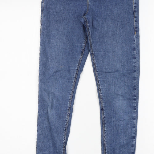Topshop Womens Blue  Cotton Skinny Jeans Size 28 in L28 in Regular