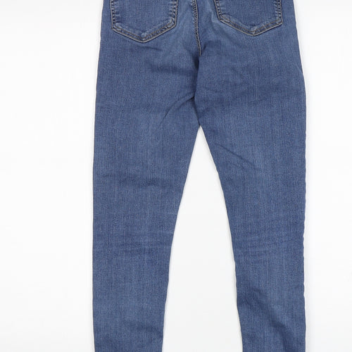 Topshop Womens Blue  Cotton Skinny Jeans Size 28 in L28 in Regular