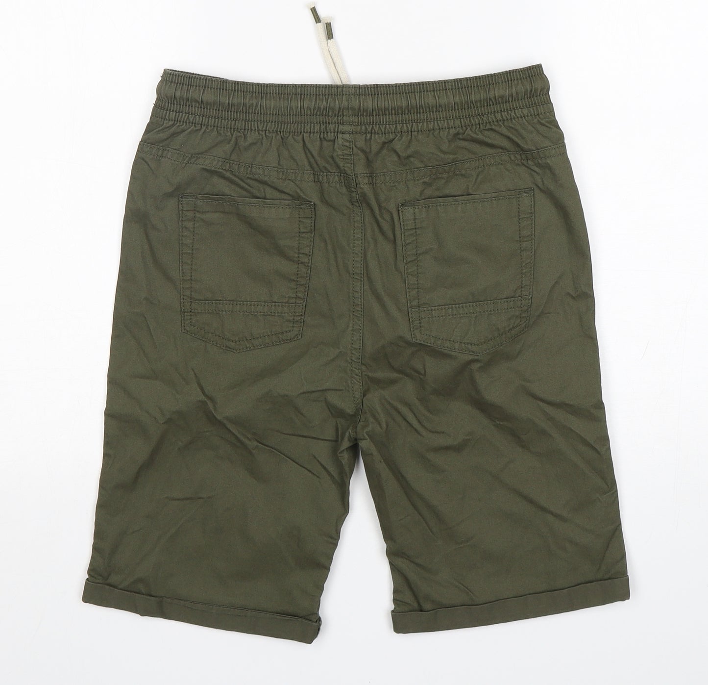 TU Boys Green  Cotton Chino Shorts Size 12 Years  Regular
