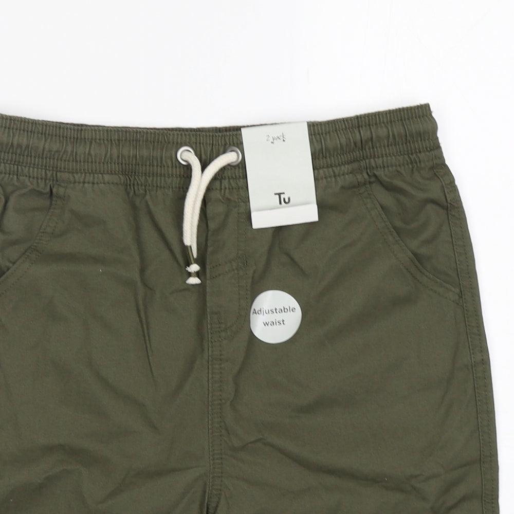 TU Boys Green  Cotton Chino Shorts Size 12 Years  Regular