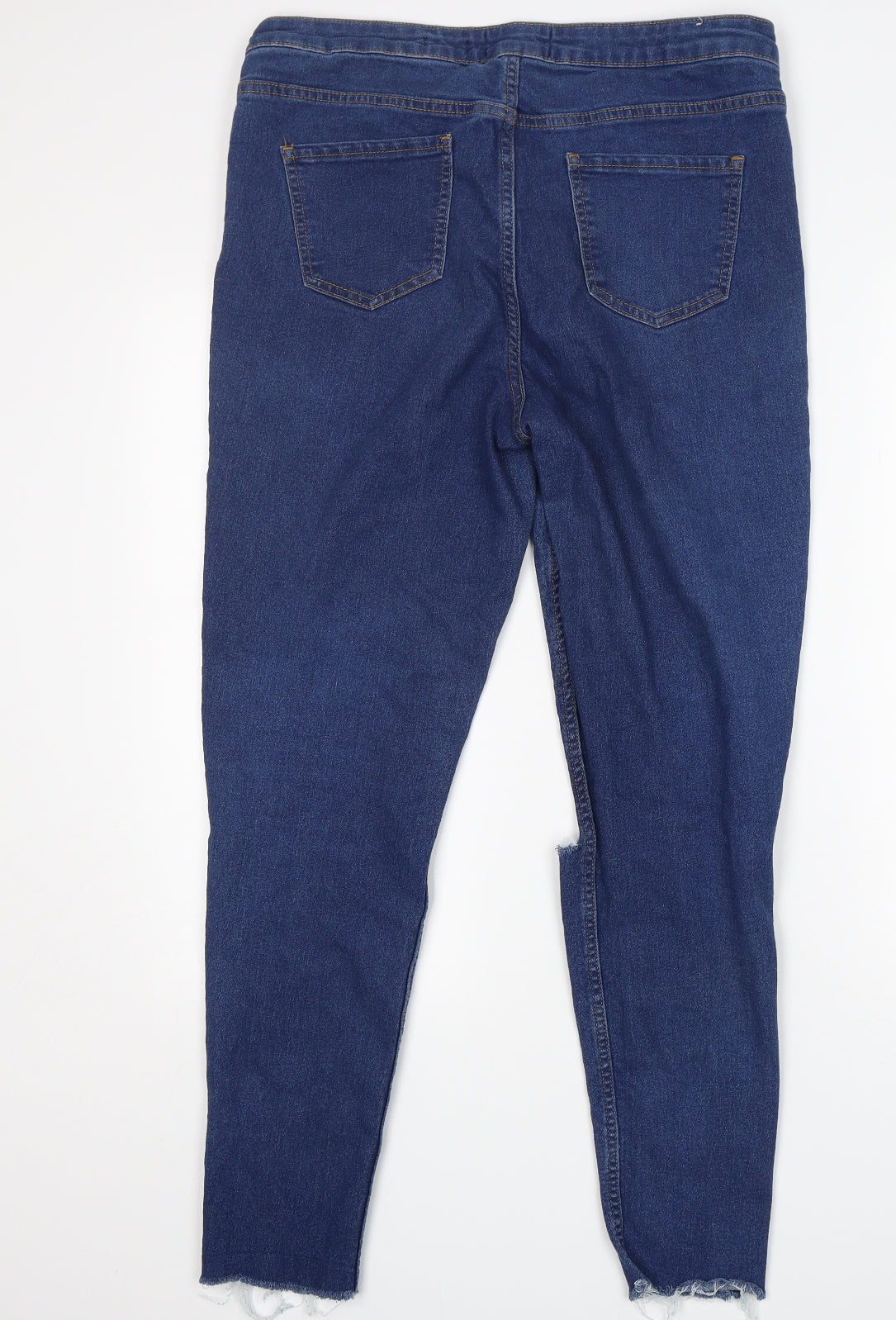 New Look Womens Blue  Cotton Skinny Jeans Size 16 L29 in Regular