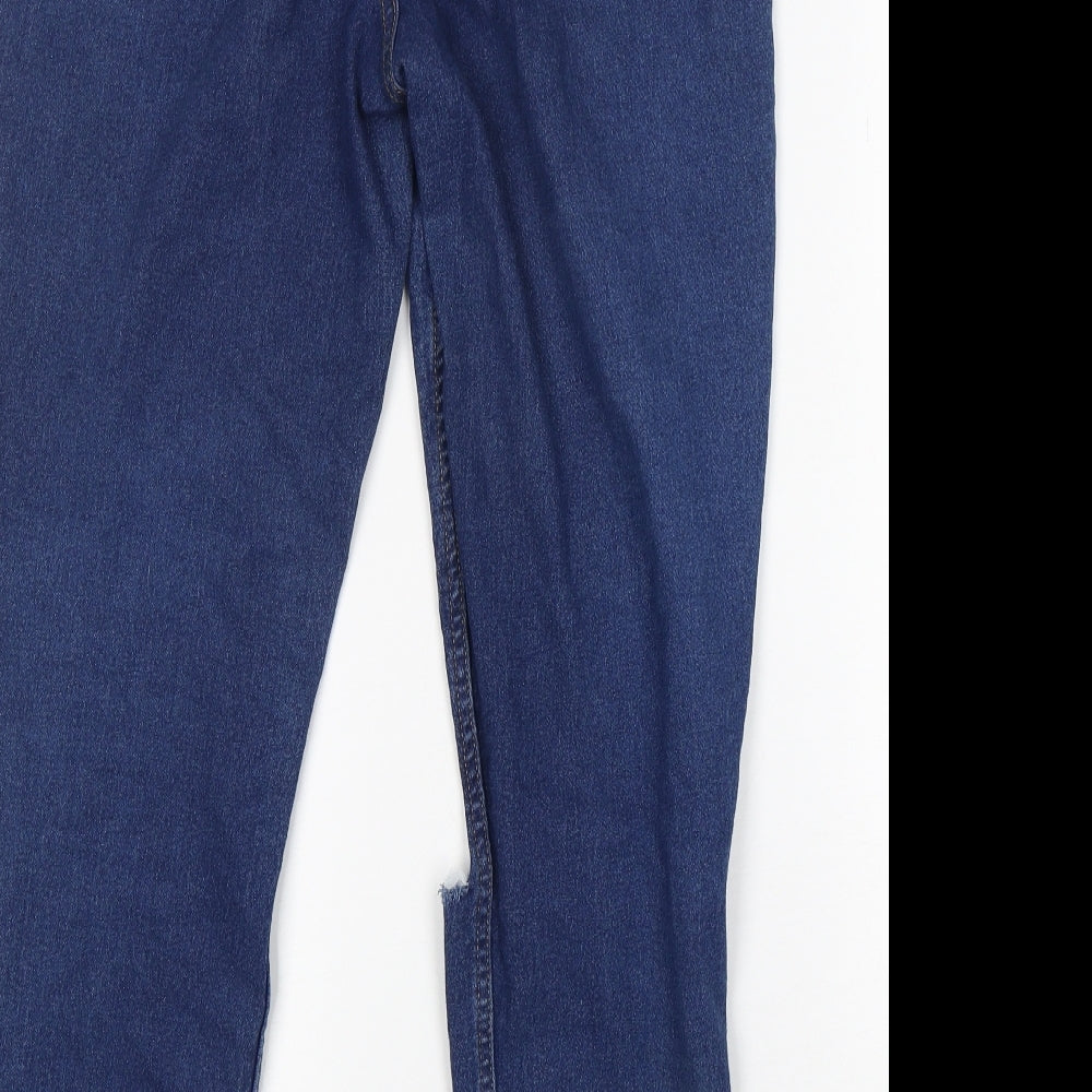New Look Womens Blue  Cotton Skinny Jeans Size 16 L29 in Regular