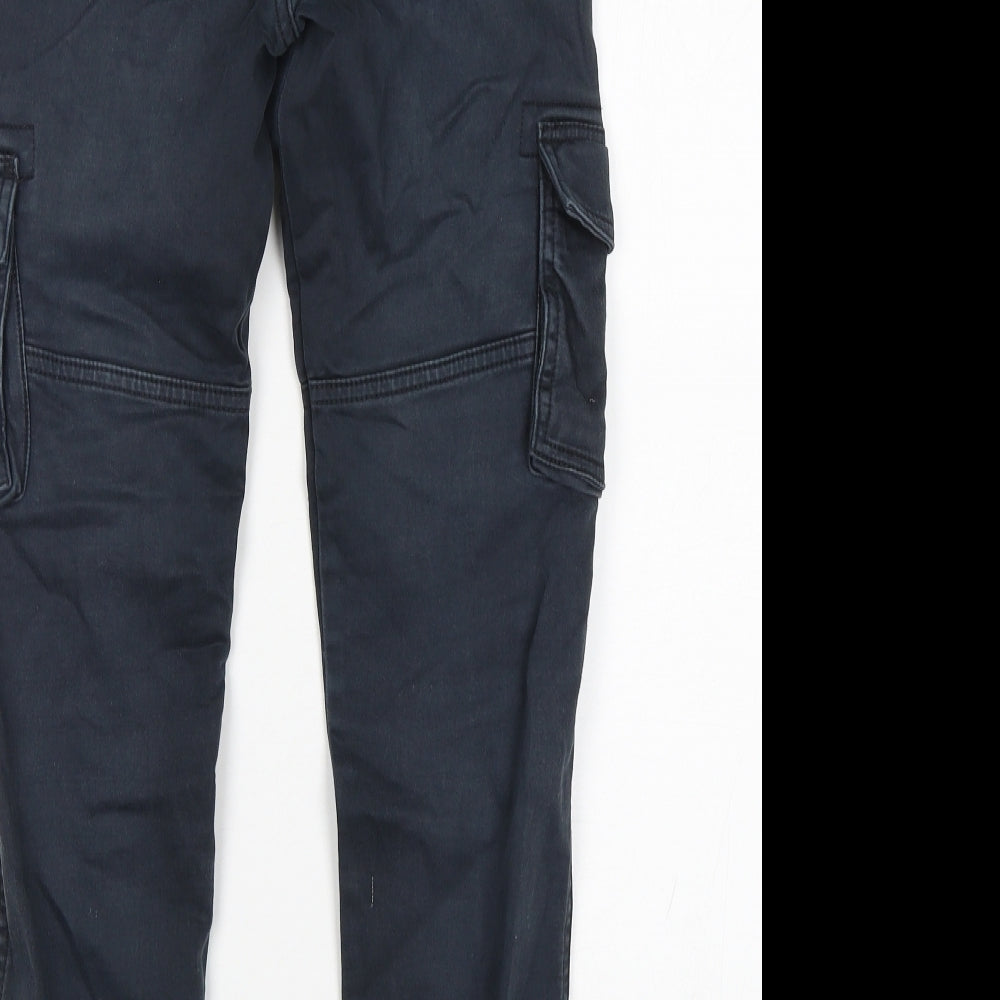 TU Boys Grey  Cotton Cargo Trousers Size 12 Years  Regular