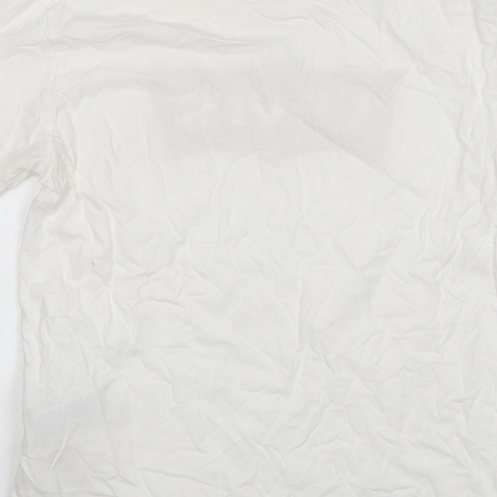 Levi's Mens White  Cotton  T-Shirt Size S Round Neck