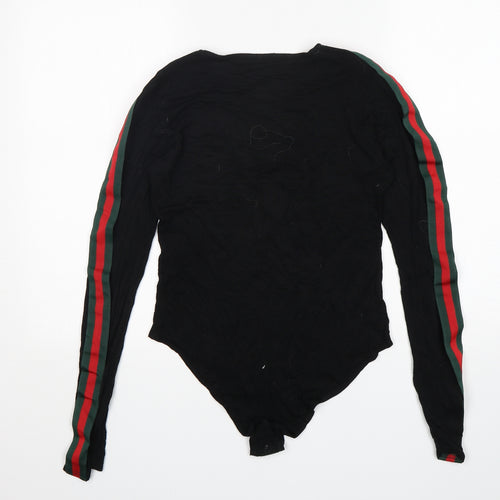 I-X London  Womens Black  Viscose Bodysuit One-Piece Size 12
