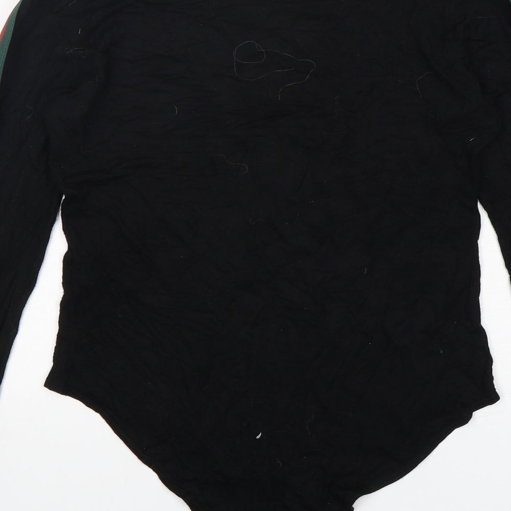 I-X London  Womens Black  Viscose Bodysuit One-Piece Size 12