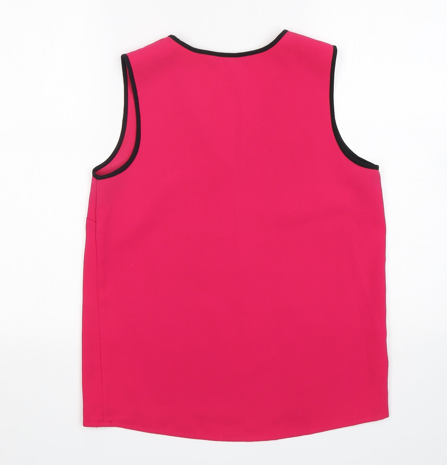 NEXT Womens Pink  Polyester Basic Blouse Size 8 V-Neck