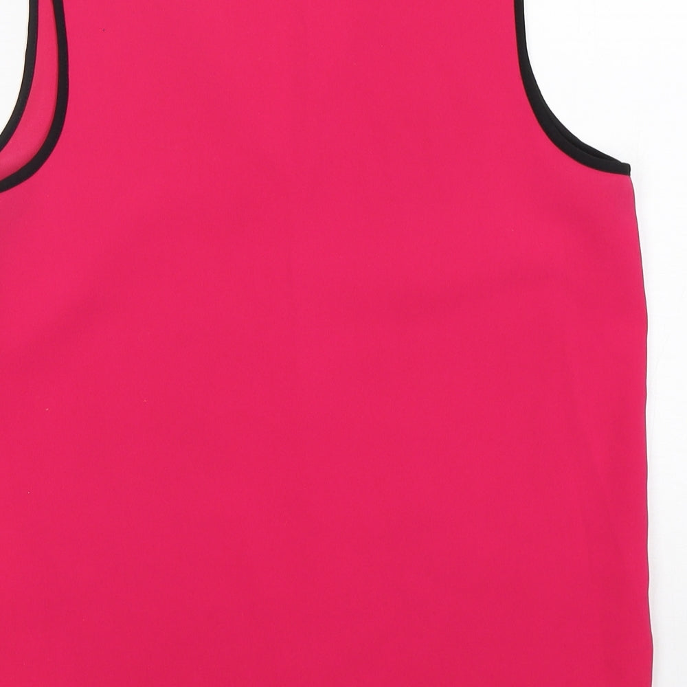 NEXT Womens Pink  Polyester Basic Blouse Size 8 V-Neck