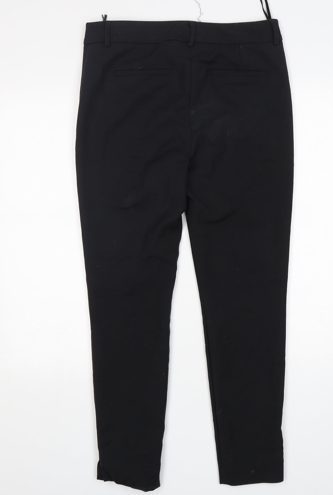 NEXT Womens Black  Cotton Trousers  Size 10 L27 in Regular