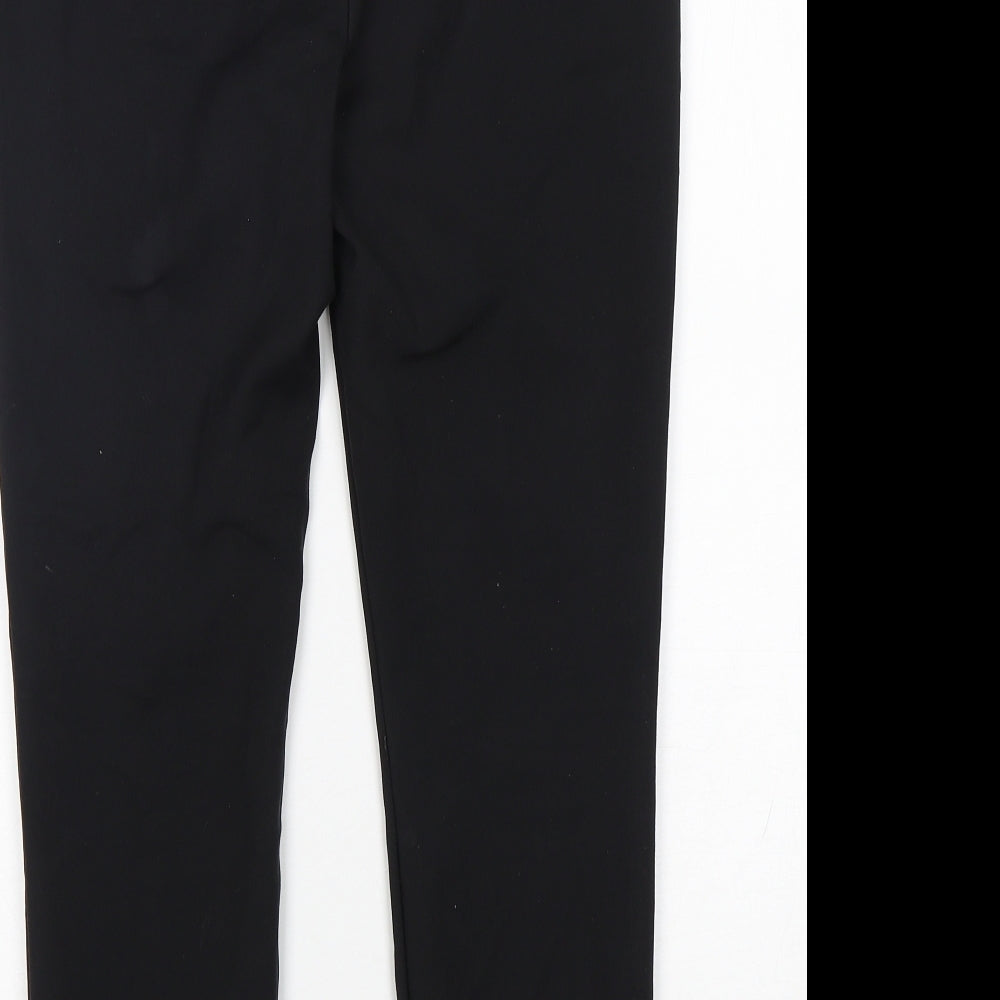 NEXT Womens Black  Cotton Trousers  Size 10 L27 in Regular