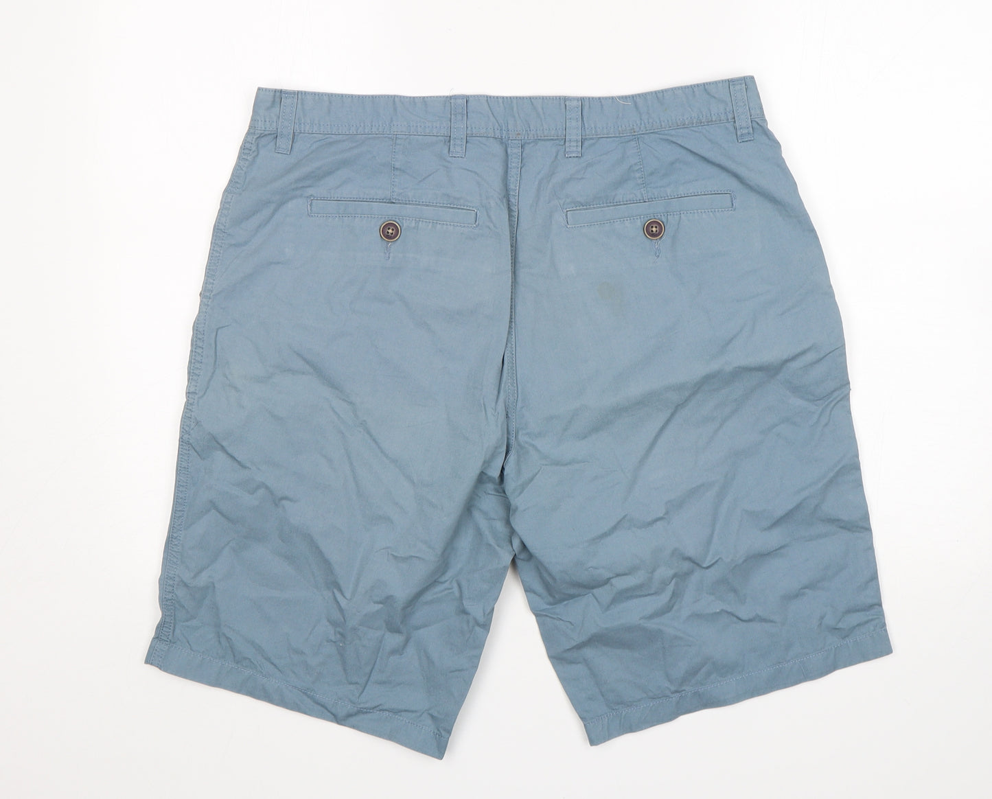 NEXT Mens Blue  Cotton Chino Shorts Size 36 L11 in Regular