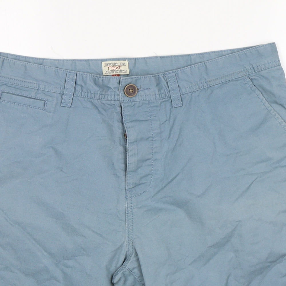 NEXT Mens Blue  Cotton Chino Shorts Size 36 L11 in Regular