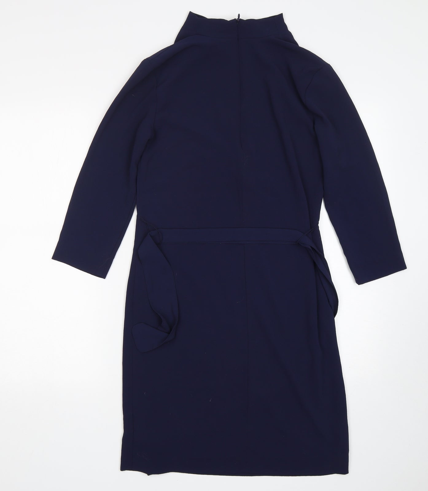 H&M Womens Blue  Polyester Shift  Size 6  Round Neck