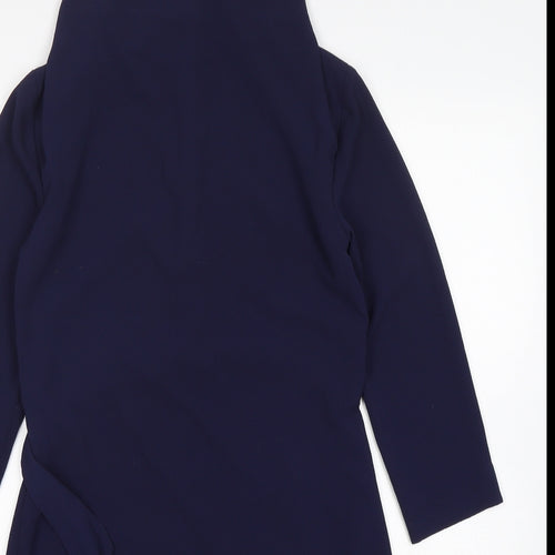 H&M Womens Blue  Polyester Shift  Size 6  Round Neck