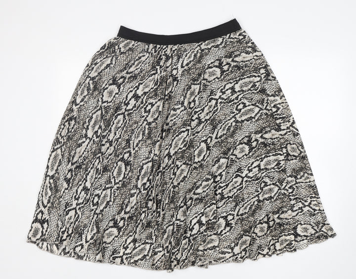 Papaya Womens Multicoloured Animal Print Polyester A-Line Skirt Size 12