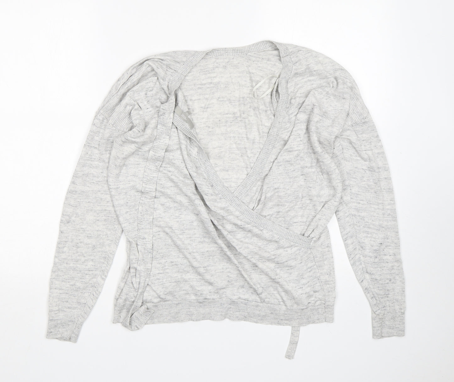 NEXT Womens Grey Round Neck  Viscose Pullover Jumper Size 16