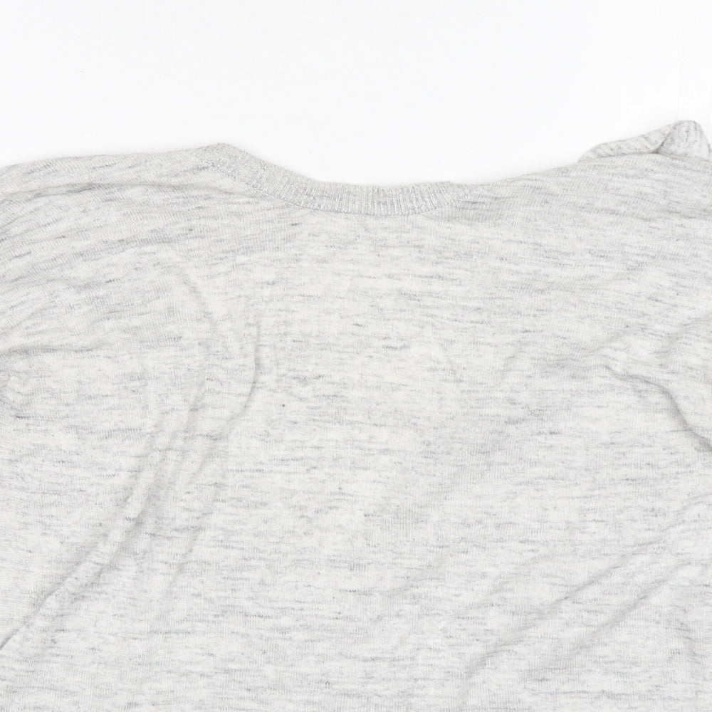 NEXT Womens Grey Round Neck  Viscose Pullover Jumper Size 16