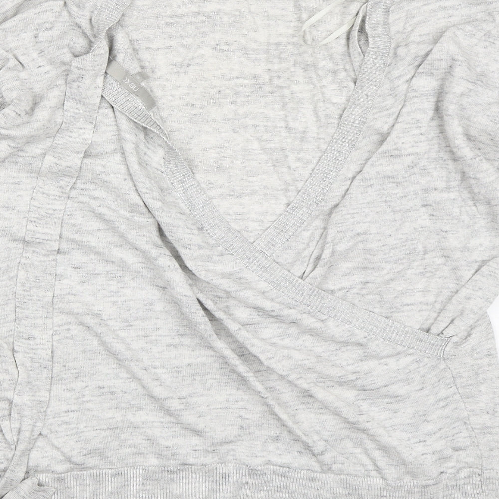 NEXT Womens Grey Round Neck  Viscose Pullover Jumper Size 16