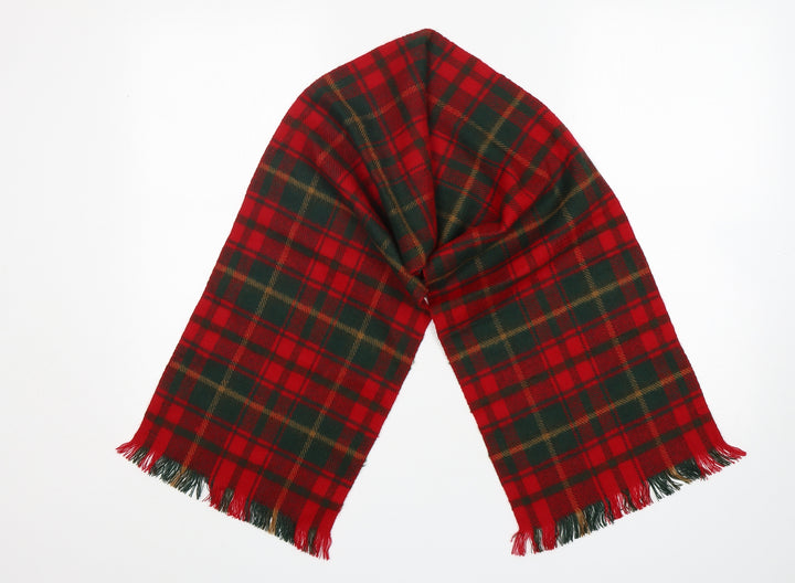 Preworn Mens Multicoloured Plaid Acrylic Scarf Size Regular