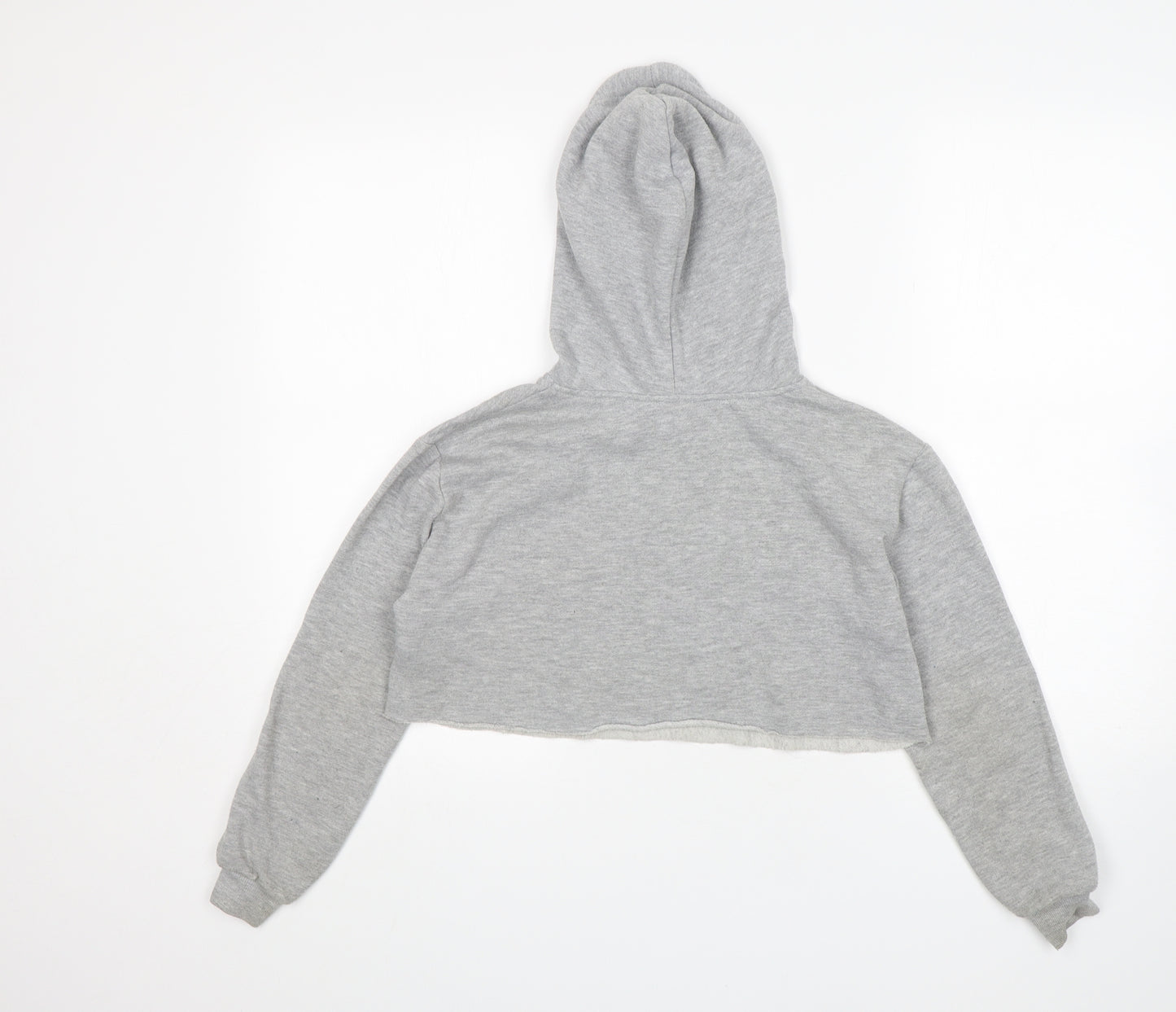 New Look Girls Grey  Cotton Pullover Hoodie Size 9 Years   - Friends