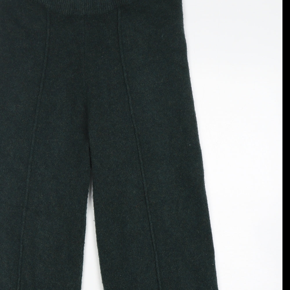 Zara Womens Green  Polyester Sweatpants Trousers Size S L27 in Regular