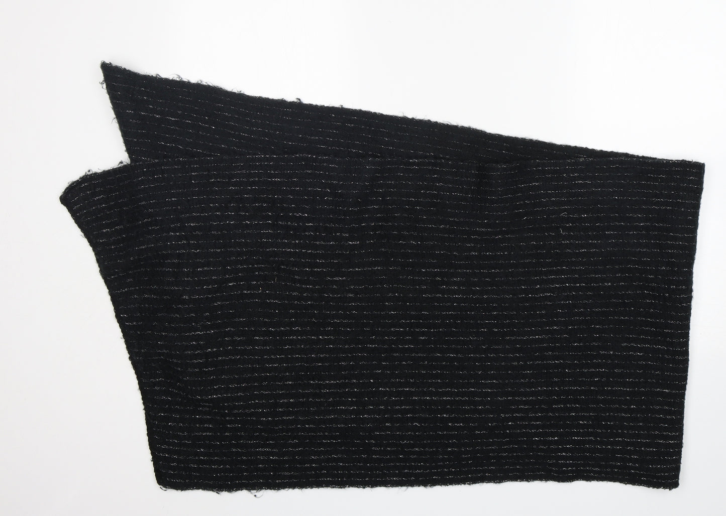Preworn Womens Black Striped   Shawl/Wrap
