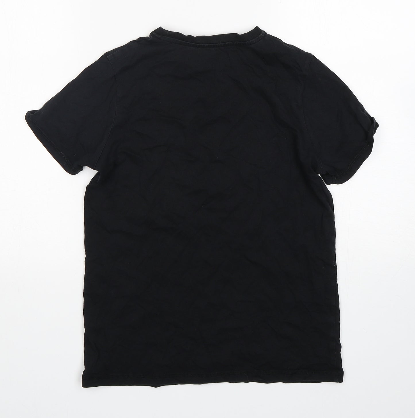 George Boys Black  Cotton  Pyjama Top Size 12-13 Years