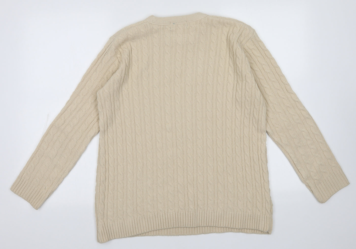 choice Womens White Geometric Acrylic Pullover Sweatshirt Size M  Pullover